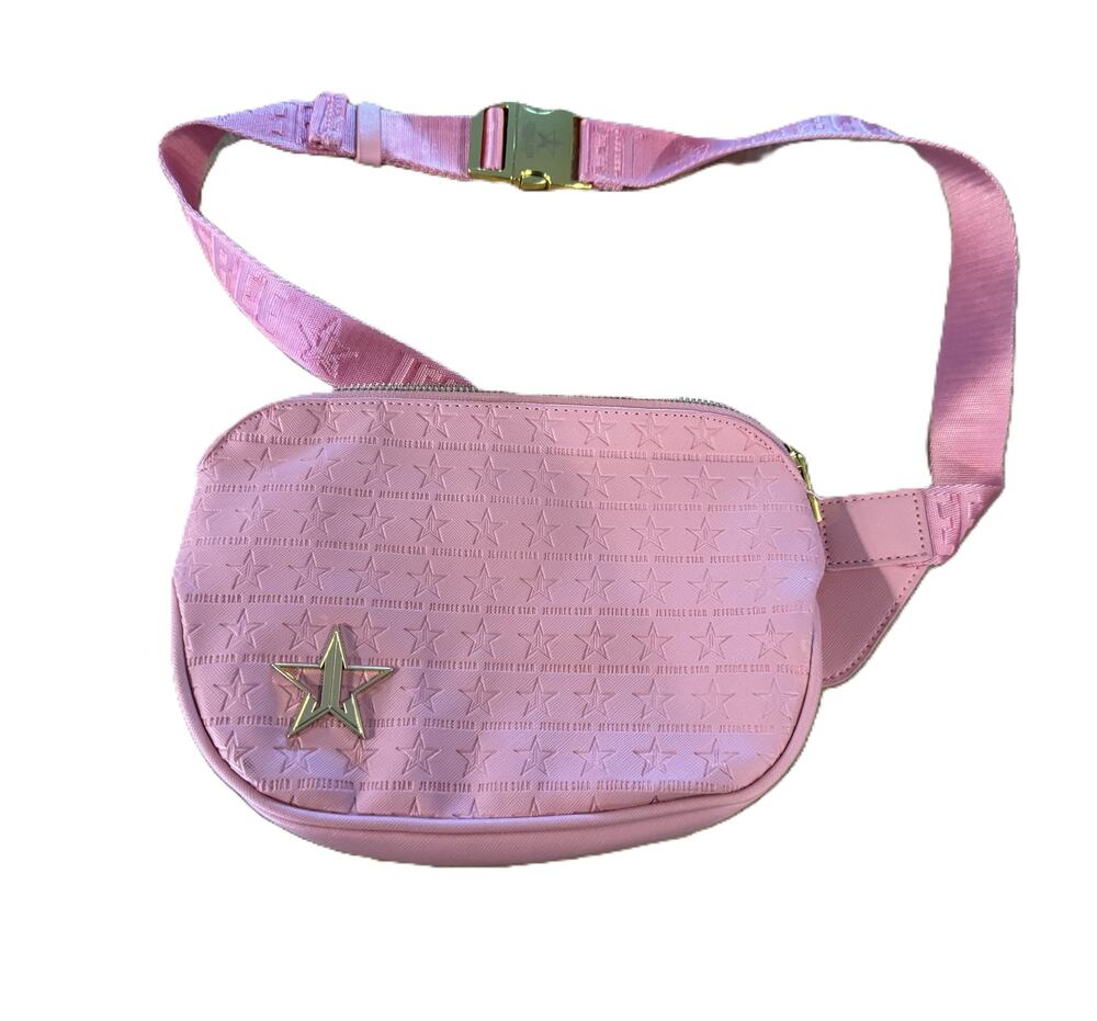Jeffree Star Cosmetics Pink Monogram Belt Bag Fanny Pack Adjustable Waist Bag